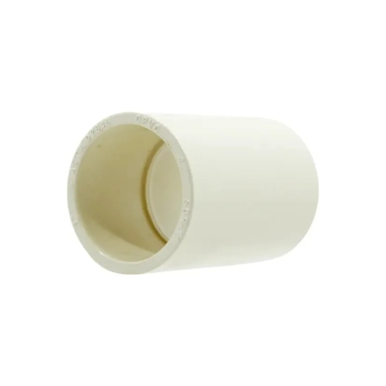 Acople de unión CPVC color crema para tubería de agua, conexión recta tipo socket para fontanería y plomería