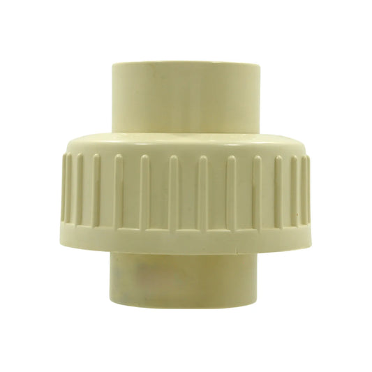 Conector tuerca unión CPVC de 1 pulgada (25 mm) color crema para instalación de tuberías de agua