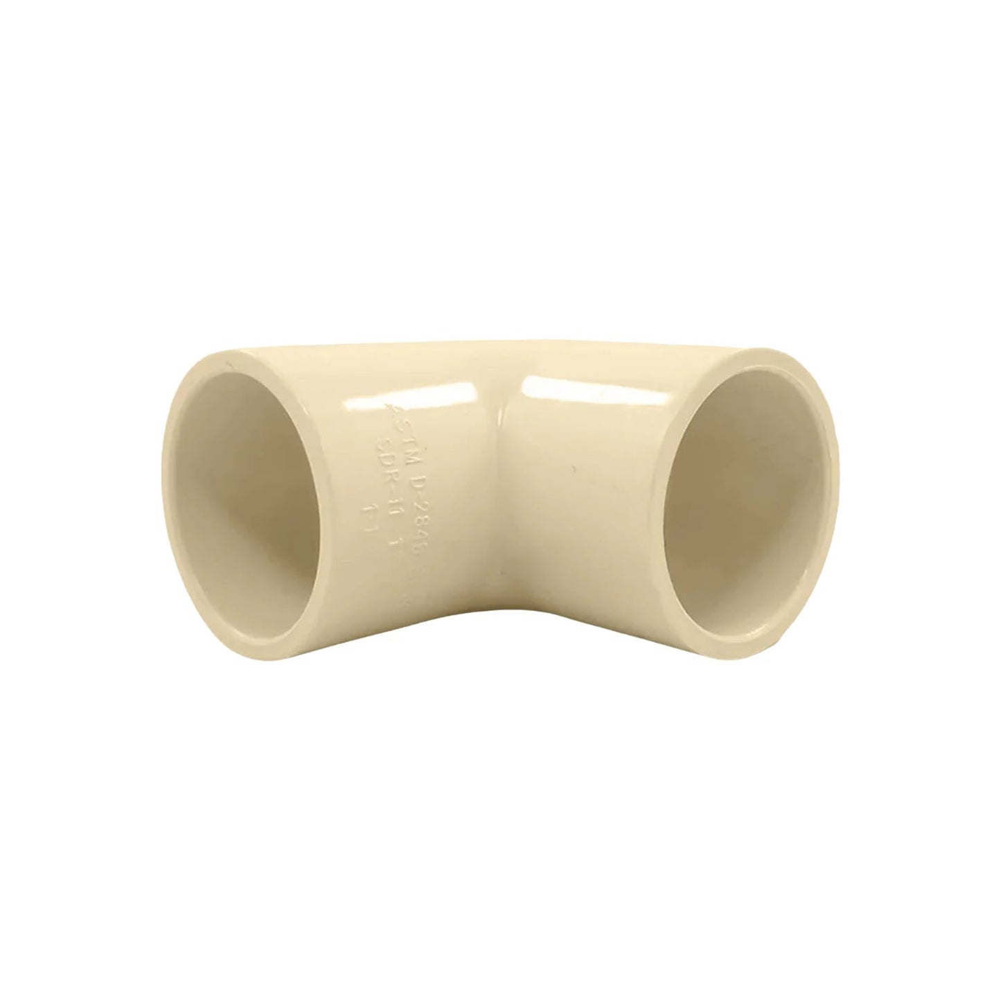 Codo de CPVC 90° crema para tubería de 1 pulgada (25mm), uso en plomería SDR-11