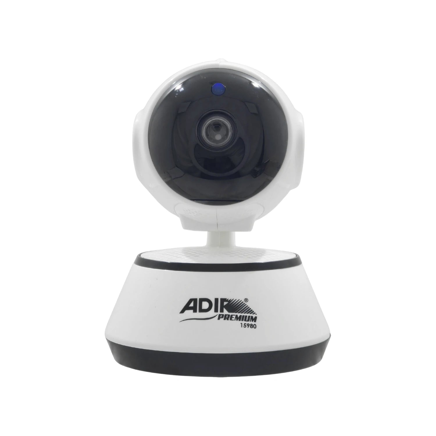 Cámara de seguridad Adir 15980 blanca y negra, ideal para monitoreo de hogar inteligente y vigilancia discreta