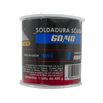 Soldadura 60/40 de 450 g Adir 6727