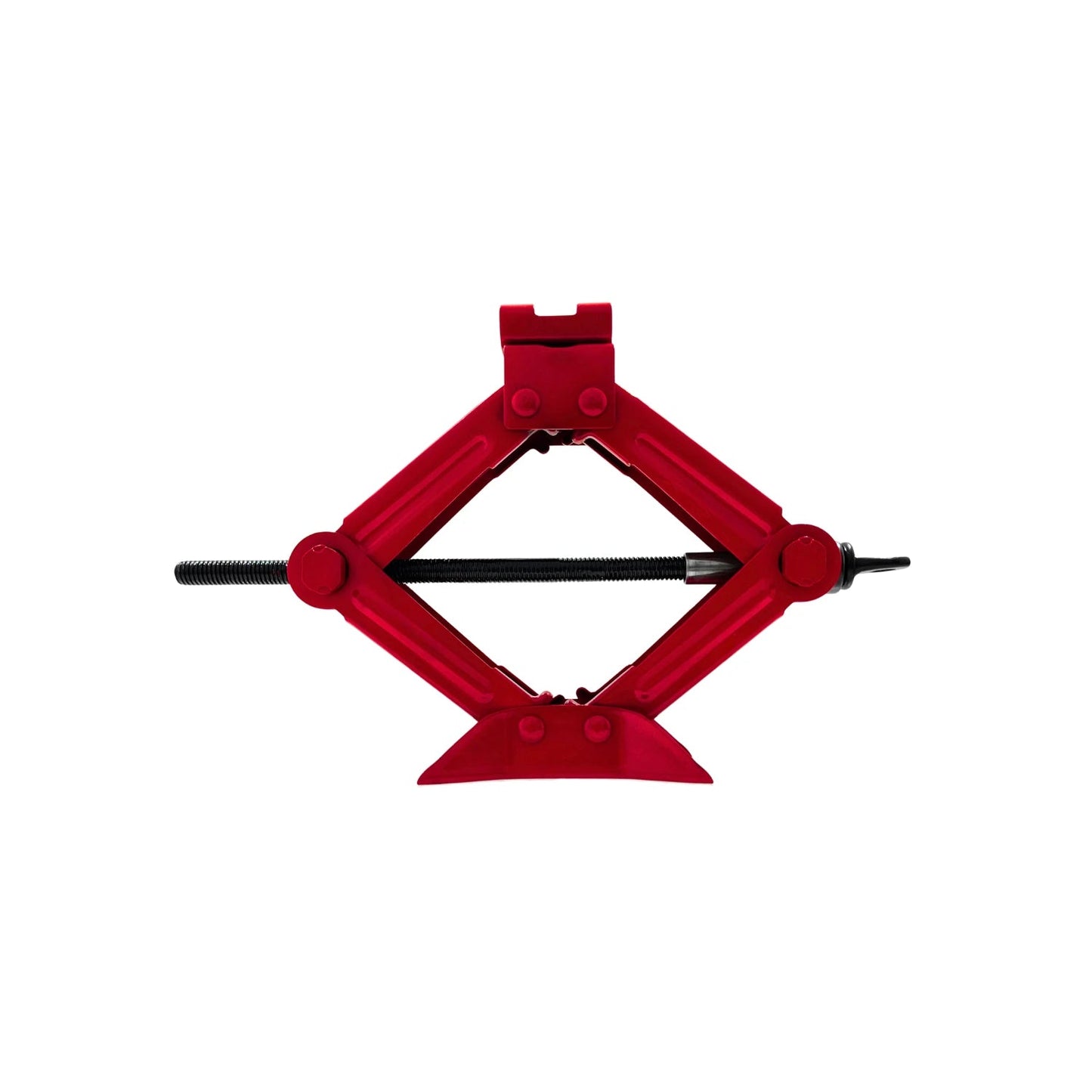 Gato de tijera rojo para coche, herramienta elevación manual vehículos, cambio de llanta