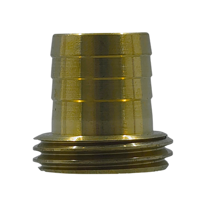 Conector de latón dorado con rosca macho para conexiones de plomería y mangueras