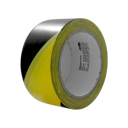 Cinta delimitadora Adir adhesiva amarilla y negra, rollo para señalización de seguridad