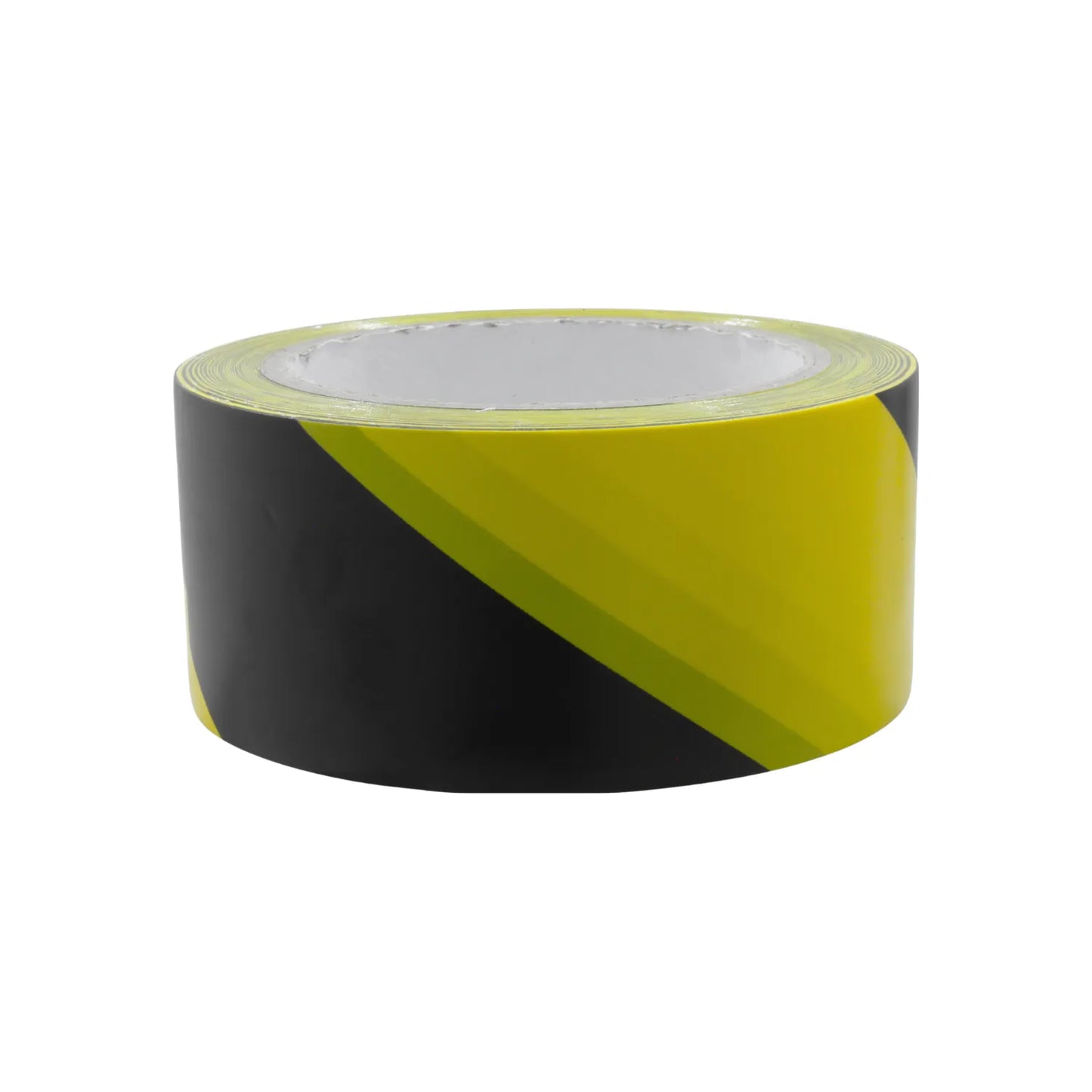Rollo de cinta de barricada amarilla y negra para señalización de seguridad y delimitación de zonas