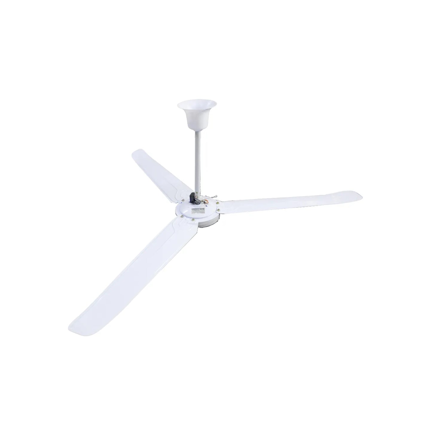 Ventilador de techo industrial de 3 aspas color blanco para ventilación de espacios amplios