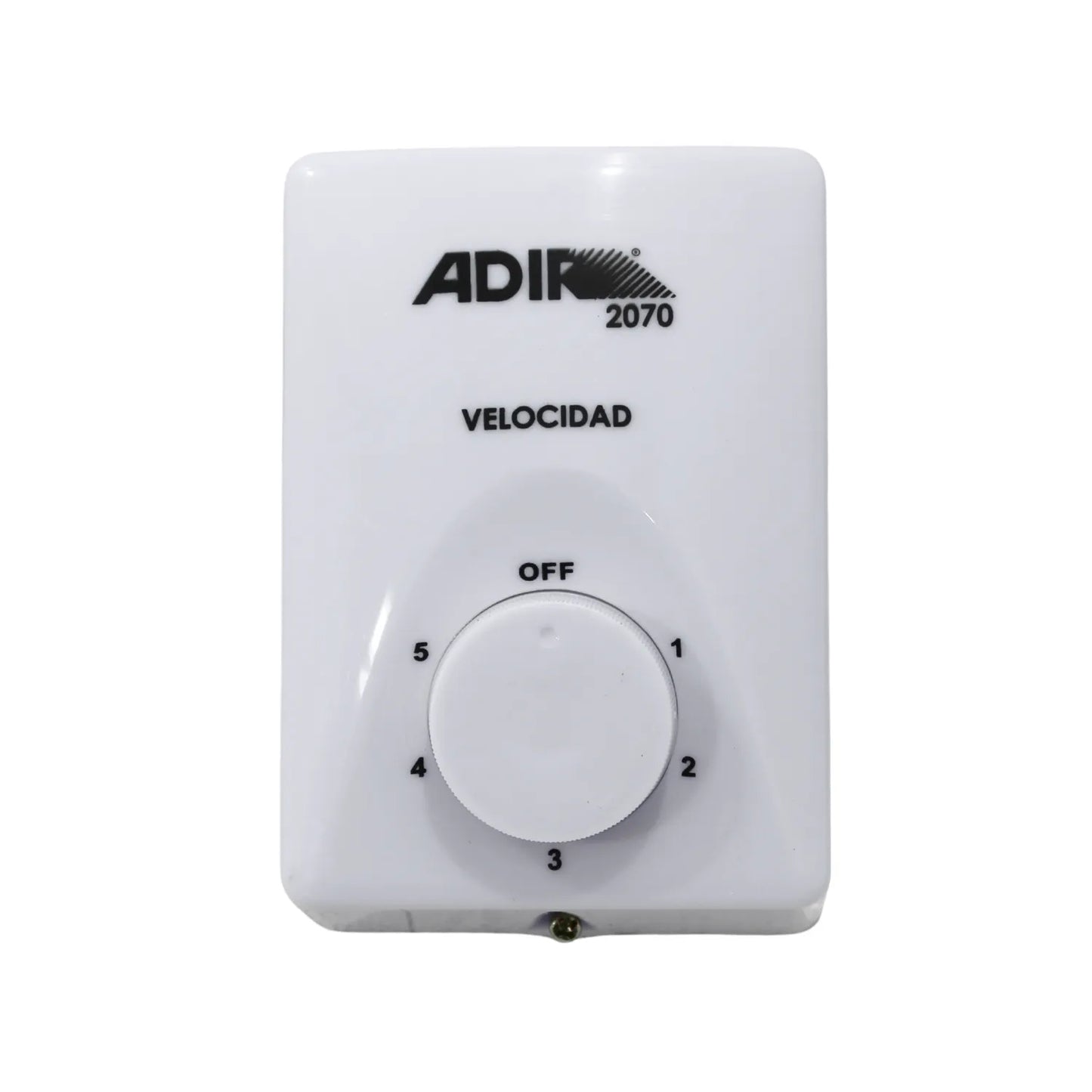 Control de velocidad para ventilador Adir 2070 color blanco con 5 niveles de intensidad y posición de apagado OFF