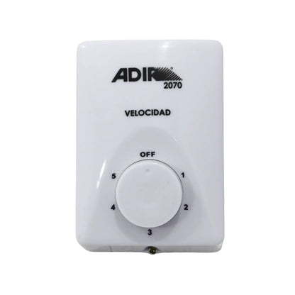 Control de velocidad para ventilador Adir 2070 color blanco con 5 niveles de intensidad y posición de apagado OFF
