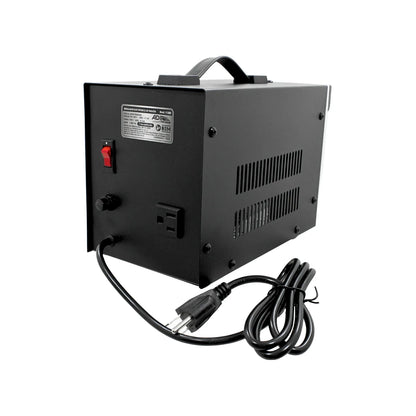 Regulador de voltaje ADIR PREMIUM 1000VA 500W negro con asa y switch para protección de equipos electrónicos