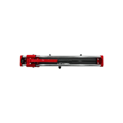 Cortadora de azulejos manual roja con doble riel de acero cromado y mango ergonómico para corte de cerámica profesional