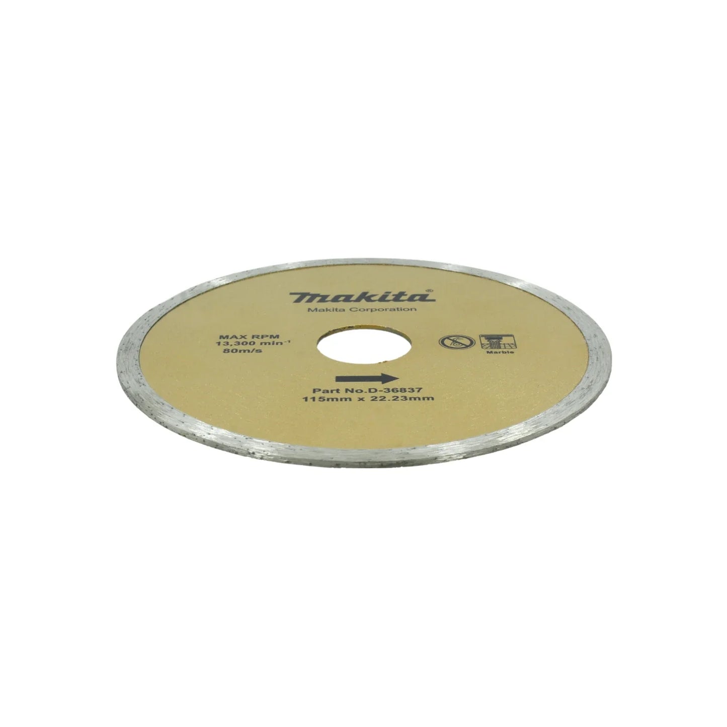 Disco 4 1/2" corona continua Makita D36837 diamantado