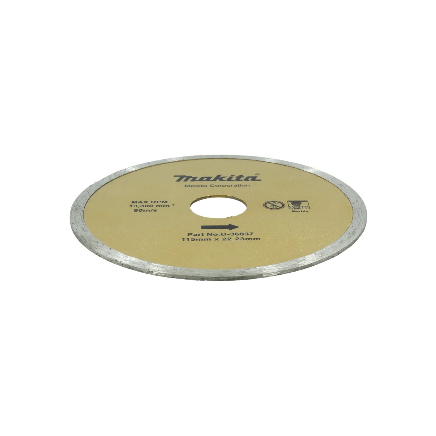 Disco 4 1/2" corona continua Makita D36837 diamantado