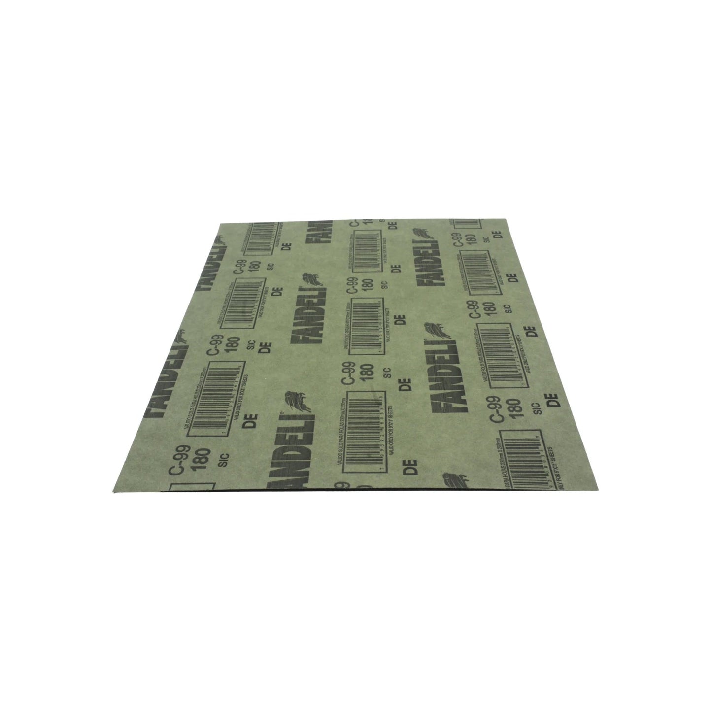 Lija de agua Fandeli C99 grano 180 color verde oscuro para lijado y pulido de superficies