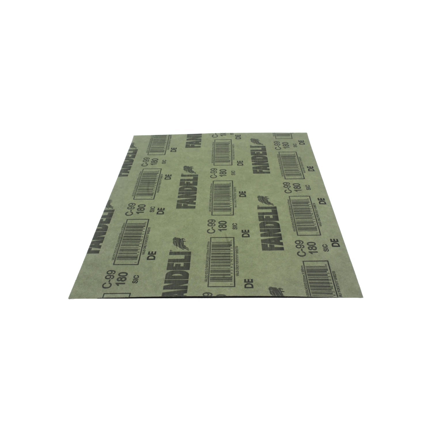 Lija de agua Fandeli C99 grano 180 color verde oscuro para lijado y pulido de superficies