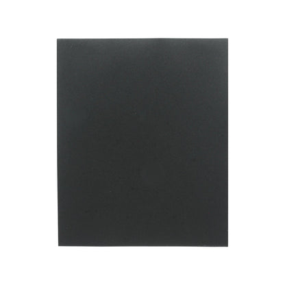 Lija de agua grano 220, hoja abrasiva negra para lijado fino en metal, madera y superficies.