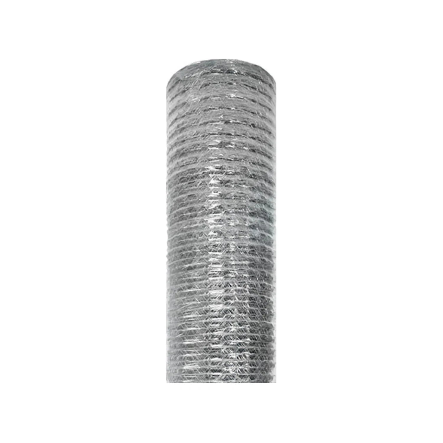Rollo de malla hexagonal galvanizada para cerramientos y protección, 1m x 45m calibre 22