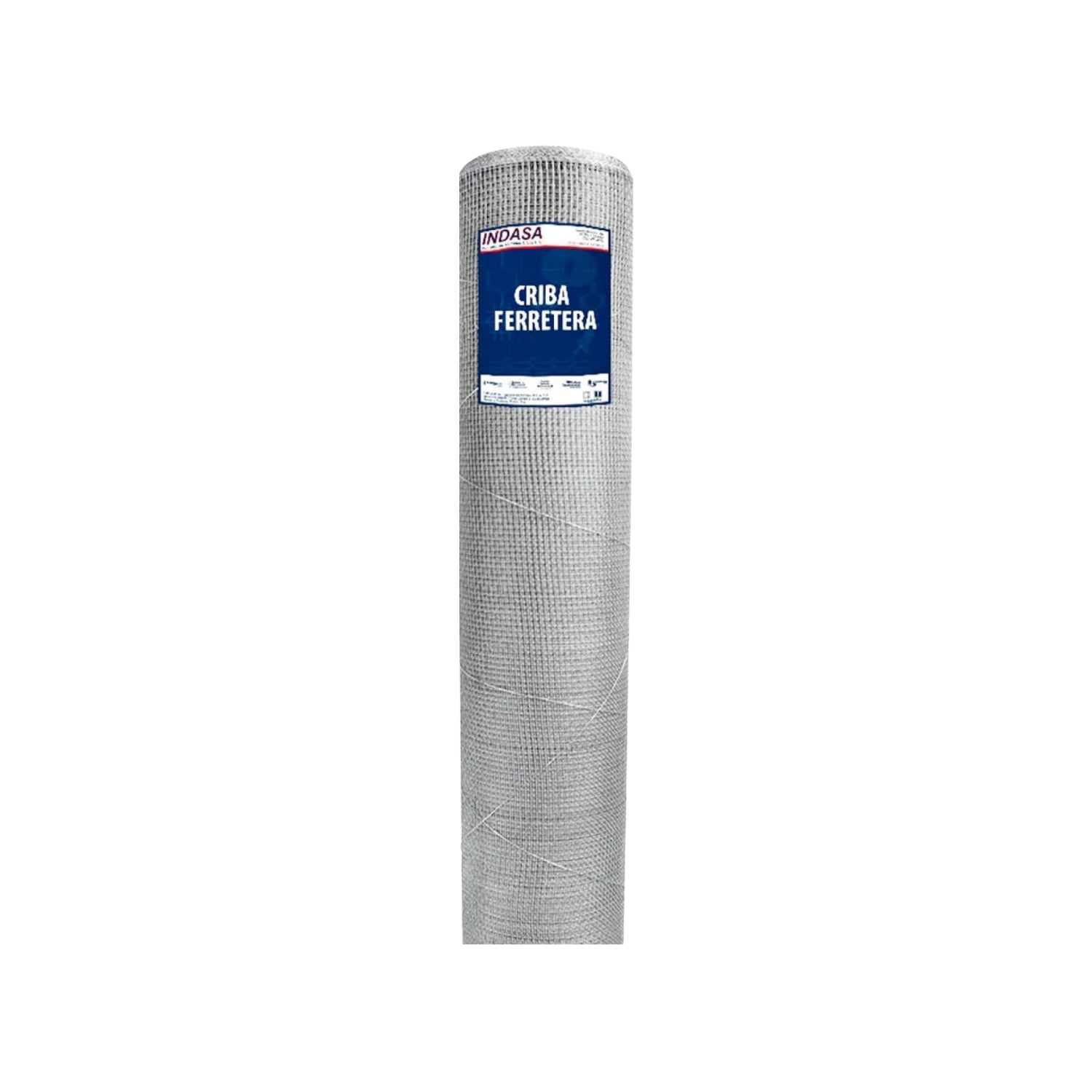 Rollo de tela arenera Indasa, malla metálica galvanizada para criba de ferretería, color plata