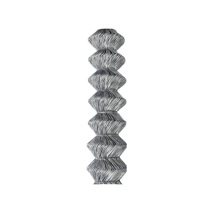 Malla ciclónica de acero galvanizado calibre 12.5, rollo compacto para cercas y seguridad perimetral.