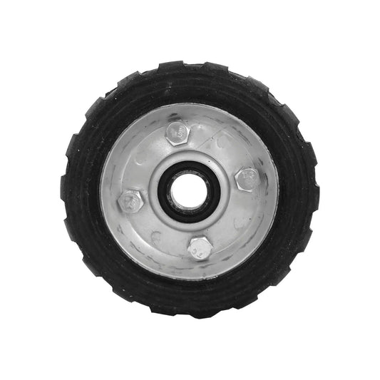 Rueda negra para diablo o carretilla de carga con balero central, 4 1/2 pulgadas, para uso rudo