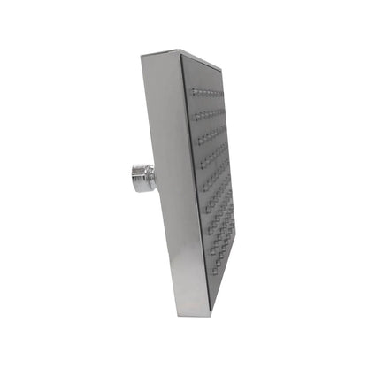 Regadera cuadrada cromada de 6 pulgadas con boquillas antical para ducha de baño, material ABS resistente