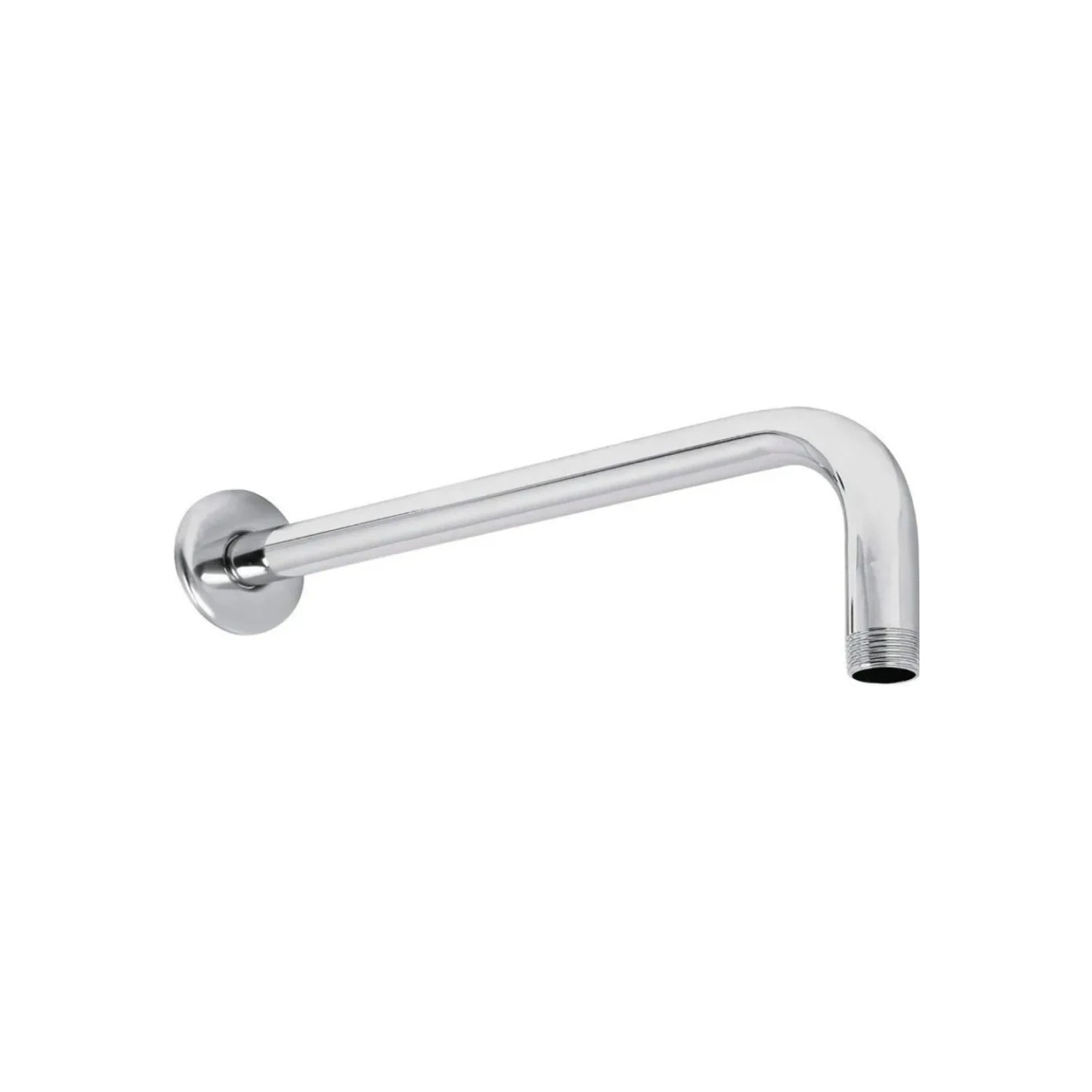 Brazo de regadera cromado para ducha de baño, extensión de 40 cm, acabado brillante, accesorio de plomería