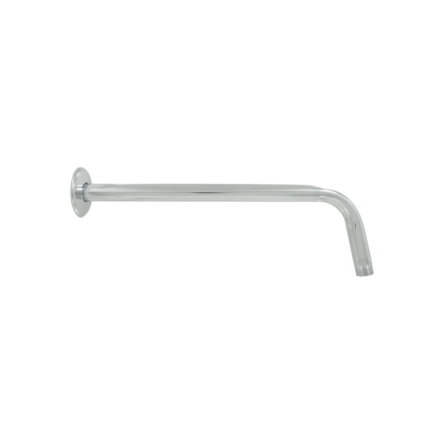 Brazo de regadera cromado 40 cm, extensión curva para ducha, instalación en pared de baño.