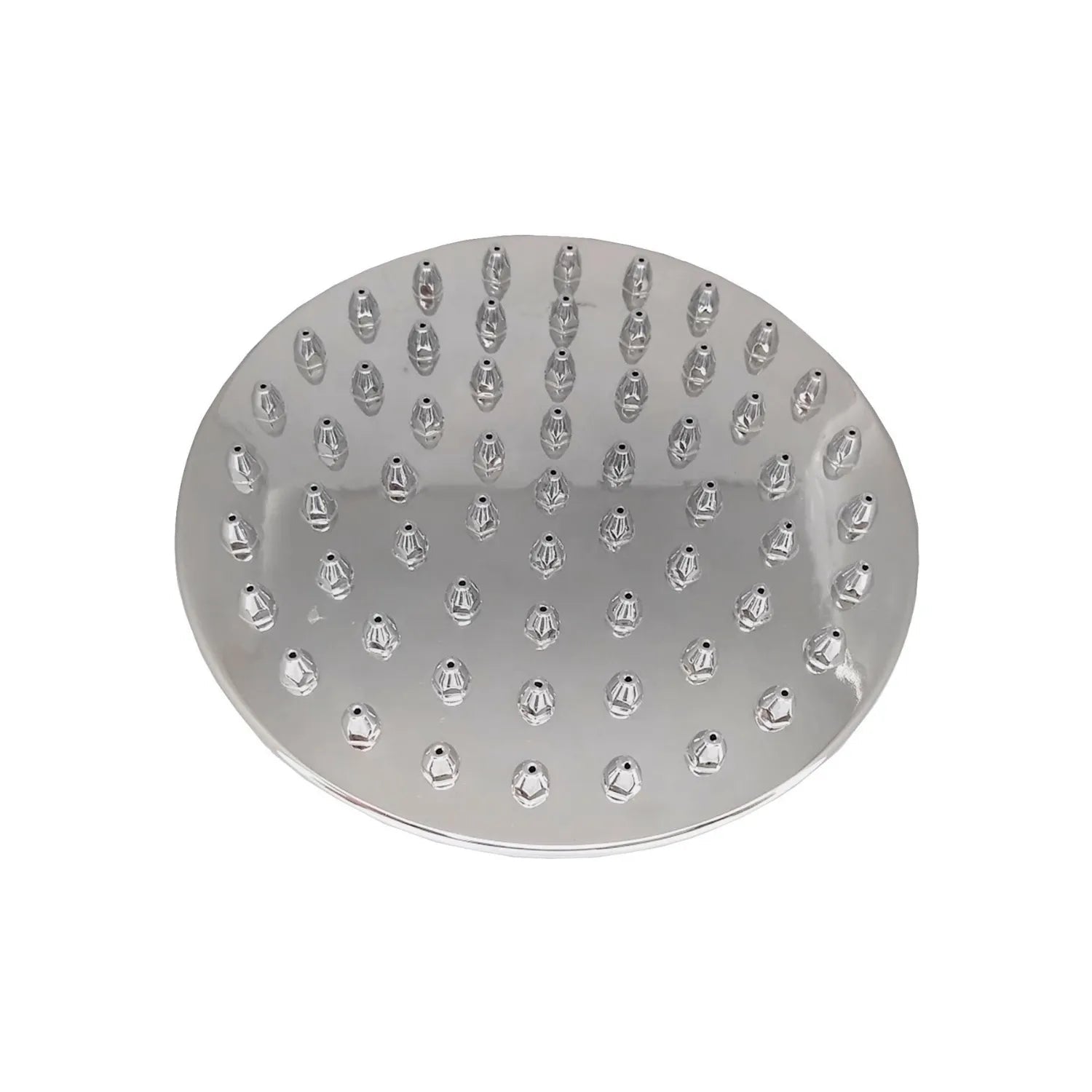 Regadera de ducha redonda cromada 6 pulgadas con múltiples boquillas, ideal para baño.