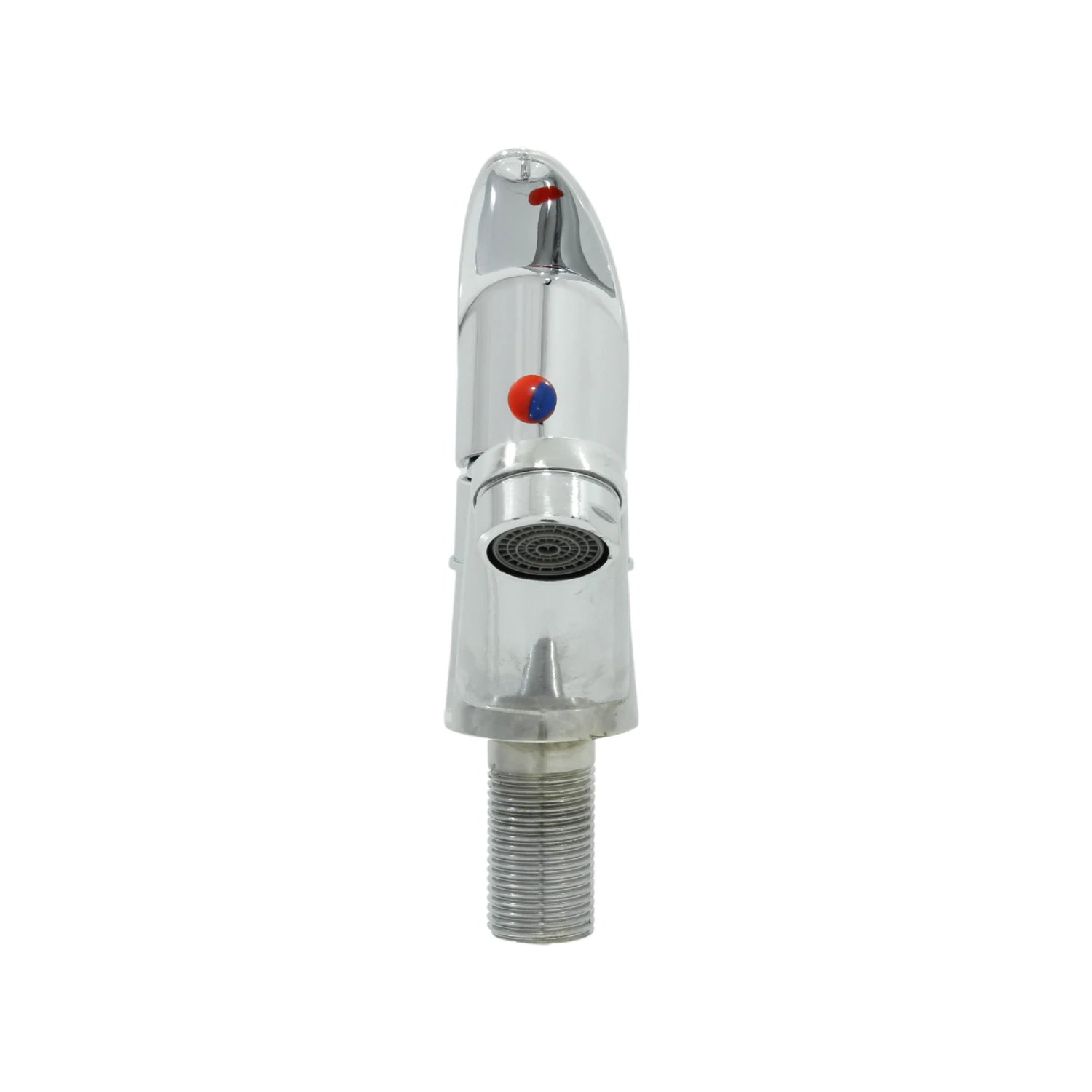 Llave monomando para lavabo acabado cromado brillante con indicador de temperatura fría y caliente