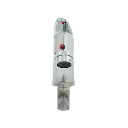 Llave monomando para lavabo acabado cromado brillante con indicador de temperatura fría y caliente