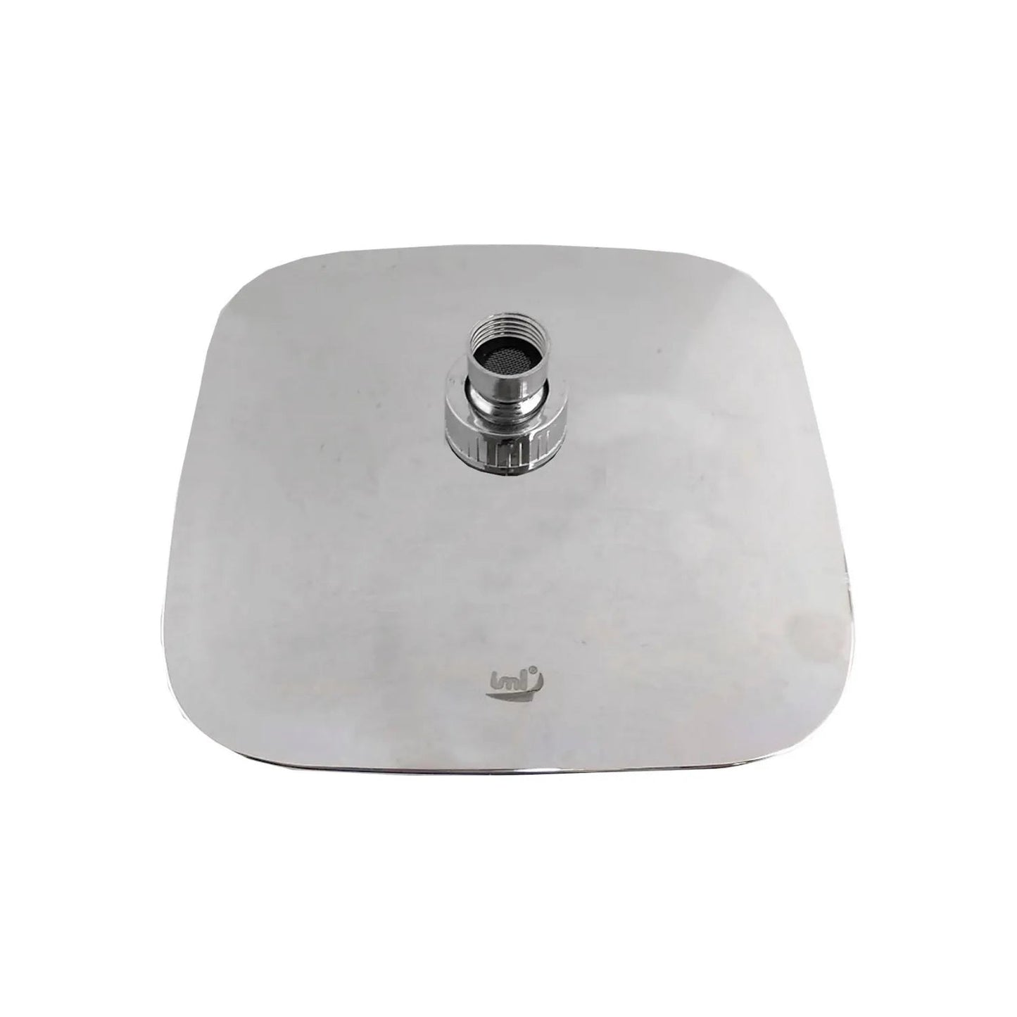 Regadera de ducha cuadrada IML de 8", acabado gris cromado brillante.