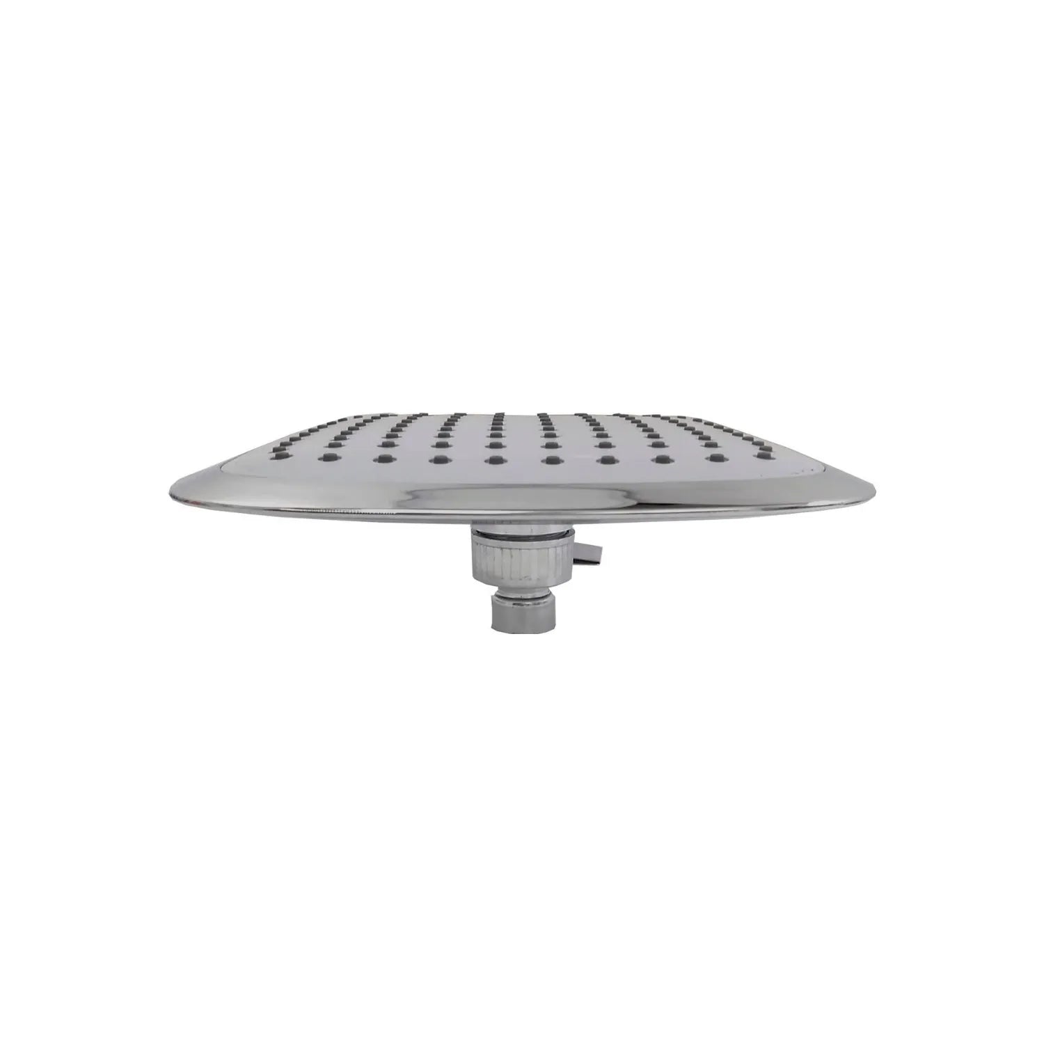 Regadera cuadrada de 8 pulgadas gris cromada, cabezal de ducha plano para baño moderno.