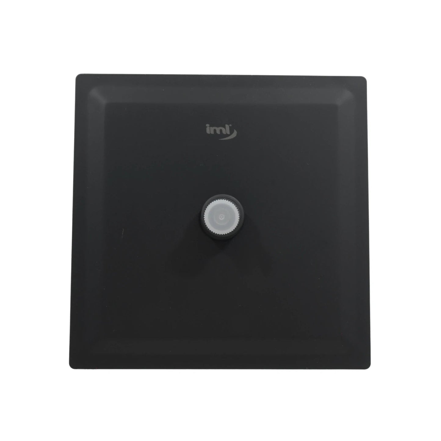 Regadera de ducha IML cuadrada 8" negra mate de acero inoxidable, con rociador central, para baño