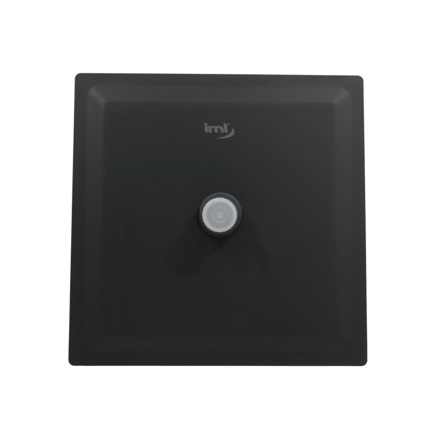 Regadera de ducha IML cuadrada 8" negra mate de acero inoxidable, con rociador central, para baño