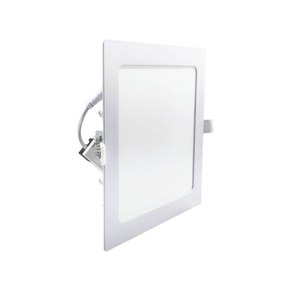 Panel LED cuadrado empotrable blanco de 15W para iluminación de techo falso