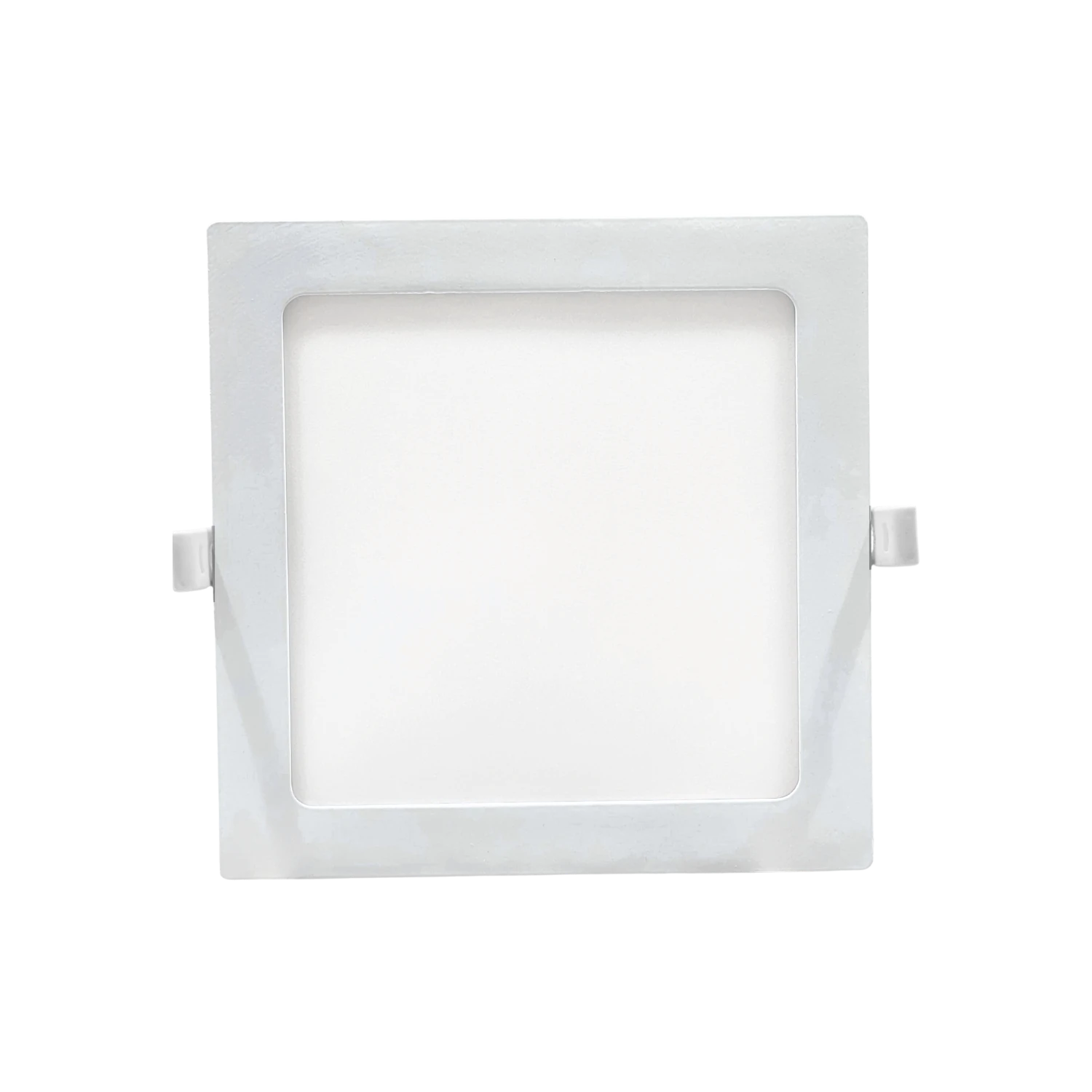 Panel LED cuadrado empotrable de luz blanca para techo falso, iluminación moderna para interiores.