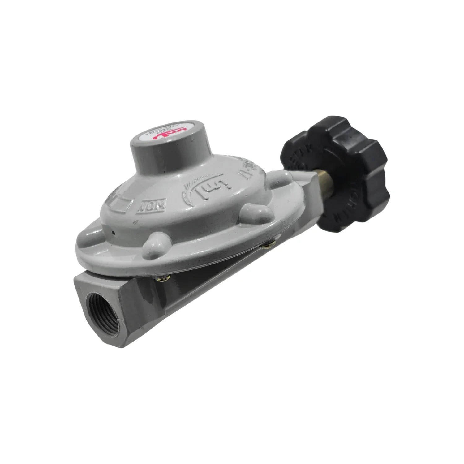 Regulador de gas con maneral y punta bronce con rosca QC17M