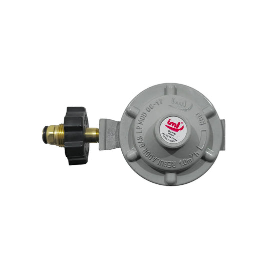 Regulador de gas con maneral y punta bronce con rosca QC17M