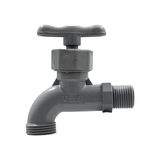 Llave de nariz con rosca plástico gris P-N1P