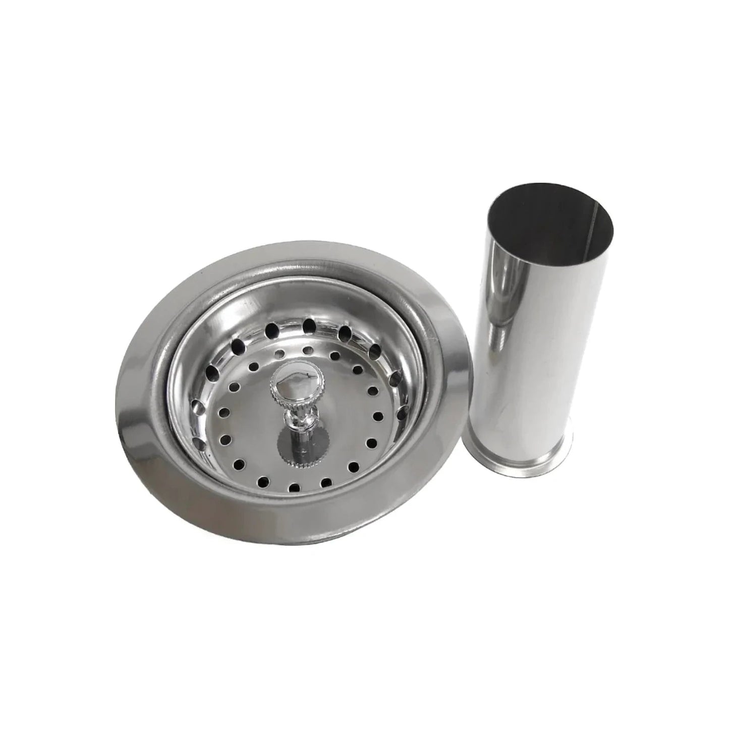Contra canasta de acero inoxidable para tarja de cocina, colador de fregadero con rejilla y tapón.