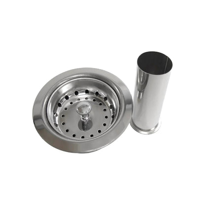Contra canasta de acero inoxidable para tarja de cocina, colador de fregadero con rejilla y tapón.