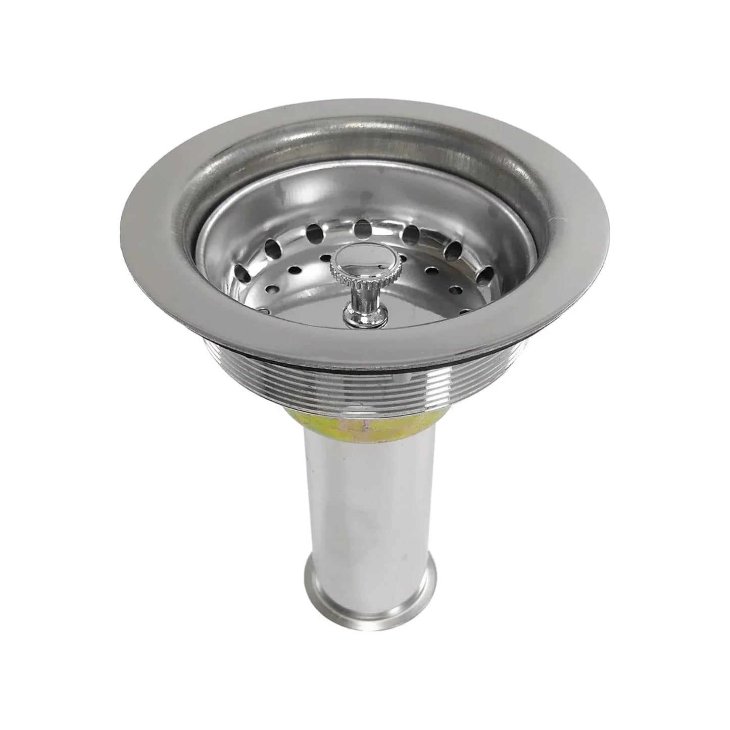Contra canasta para tarja de acero inoxidable con colador y tapón, cesta de desagüe brillante para fregadero