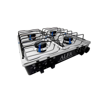 Estufa 4 quemadores cubierta acero inoxidable Alfa 312