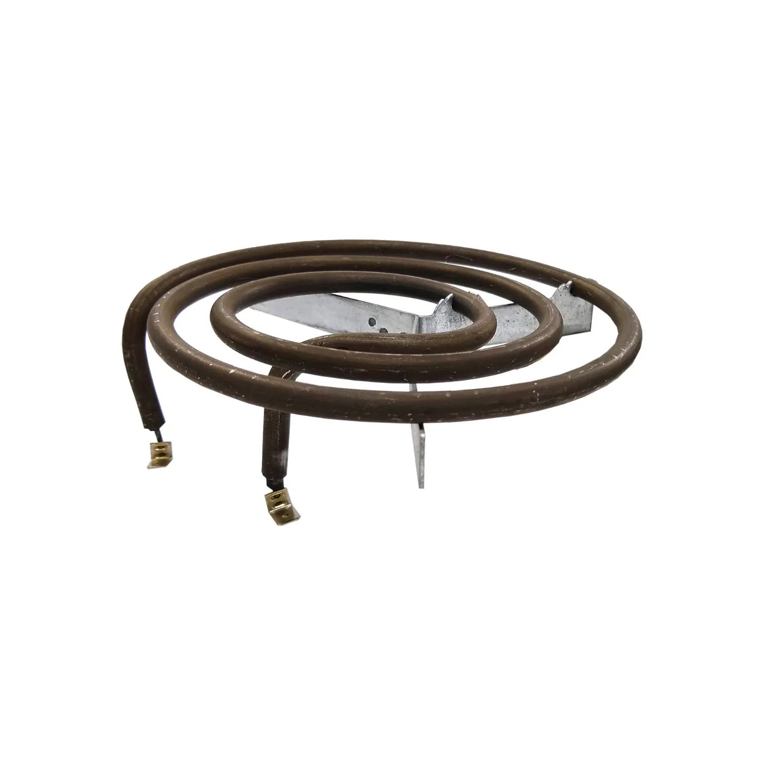 Resistencia para parrilla eléctrica grande, elemento calefactor en espiral con soportes metálicos.