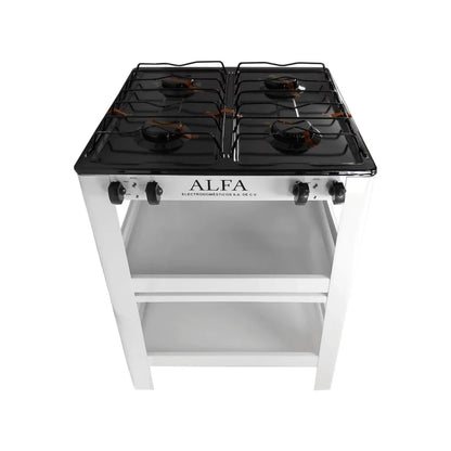 Estufa 4 quemadores con gabinete Alfa 411
