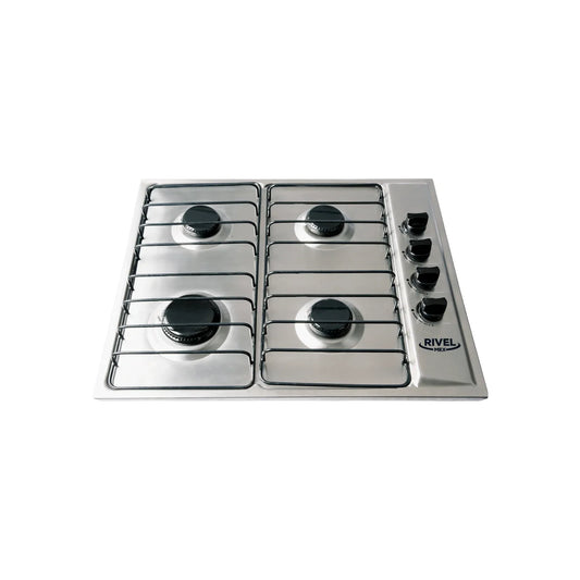 Estufa 4 quemadores empotrable acero inoxidable Rivelmex ARIV-XMB