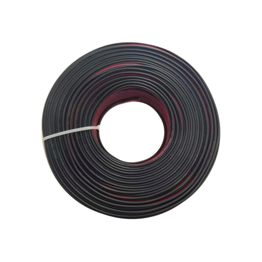 Rollo de cable eléctrico bicolor negro/rojo calibre 22, 100 metros, para instalaciones