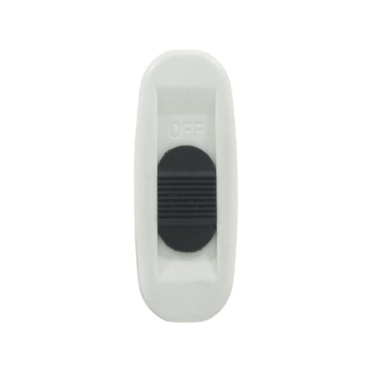 Apagador de paso eléctrico blanco con interruptor deslizante negro para encendido/apagado