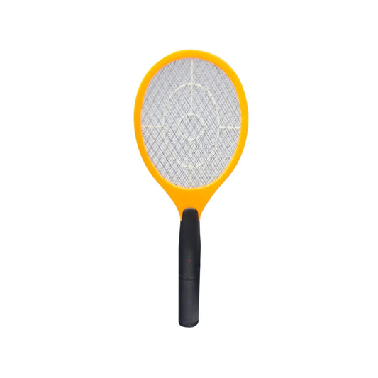 Matamoscas eléctrico recargable tipo raqueta amarillo para eliminar mosquitos e insectos voladores