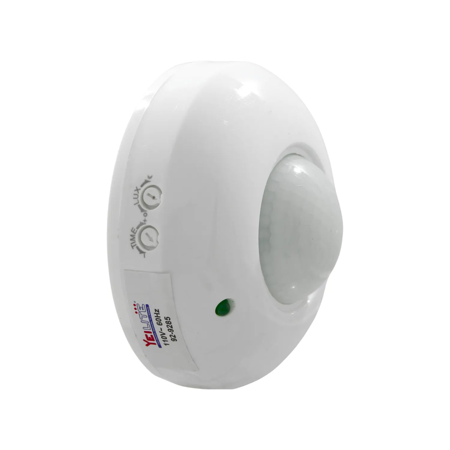 Sensor de movimiento infrarrojo Yeilite blanco 110V con ajuste de tiempo y luz para techo o pared modelo 92-9285