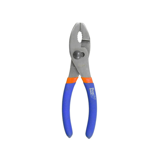 Pinza de chofer Prax 6 pulgadas con mango ergonómico azul y naranja, mordaza ajustable